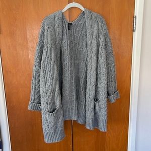 Grey knit sweater